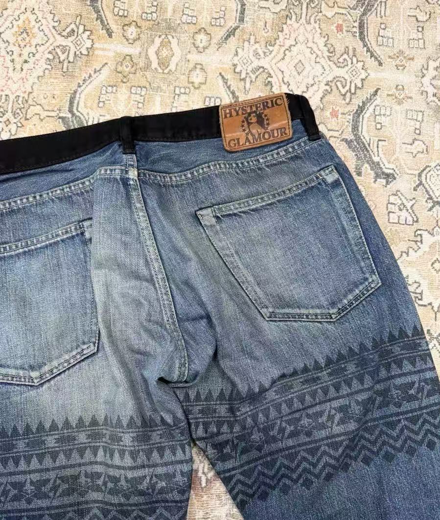 Hysteric Glamour 00s Cummerbund Navajo Print Denim Jeans