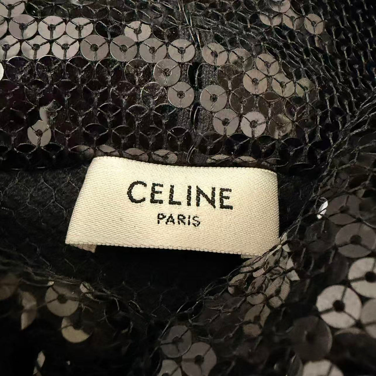 Celine by Hedi Slimane 19AW Sequin Logo Hoodie