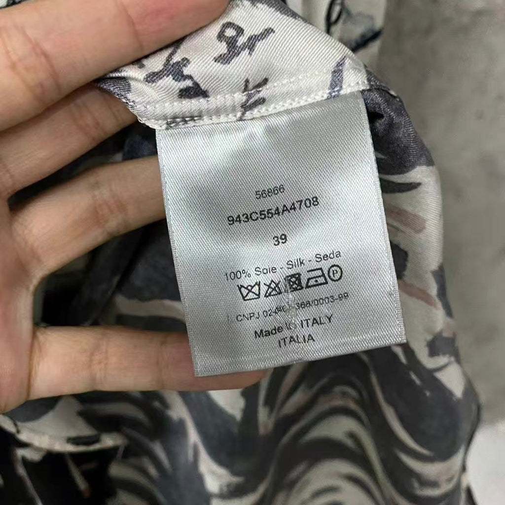 Dior Raymond Pettibon 19AW Mona Lisa Print Silk Shirt