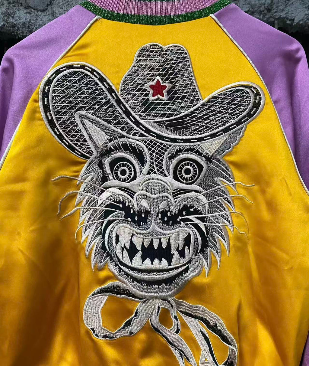 Gucci Embroidered Cat Bomber Jacket