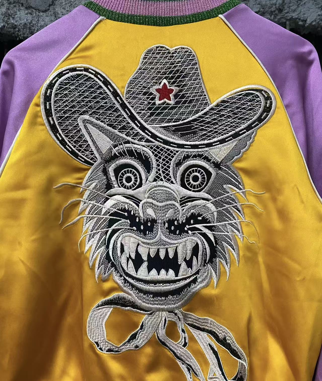 Gucci Embroidered Cat Bomber Jacket