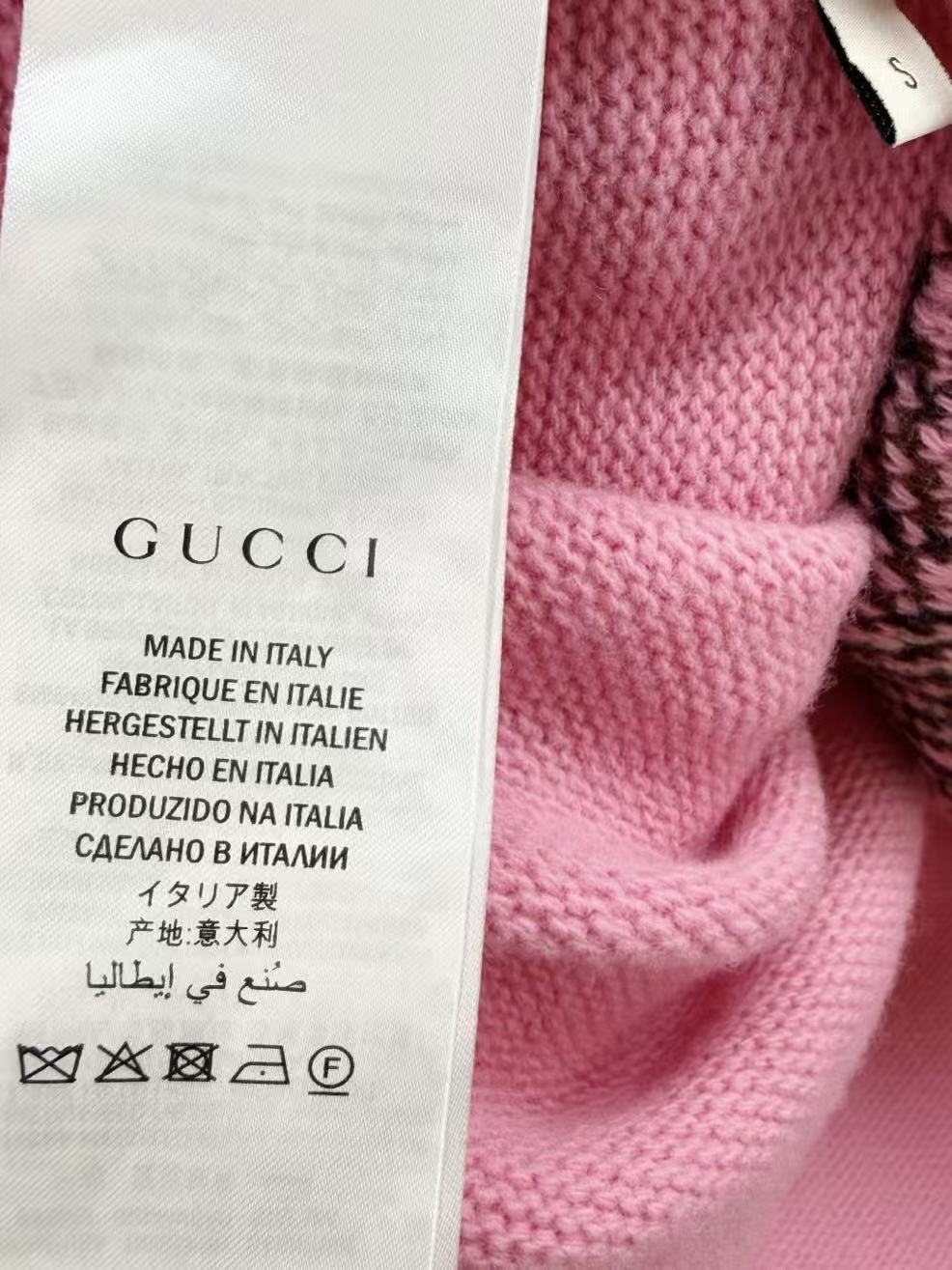 Gucci 19SS Pink Lady Intarsia Sweater
