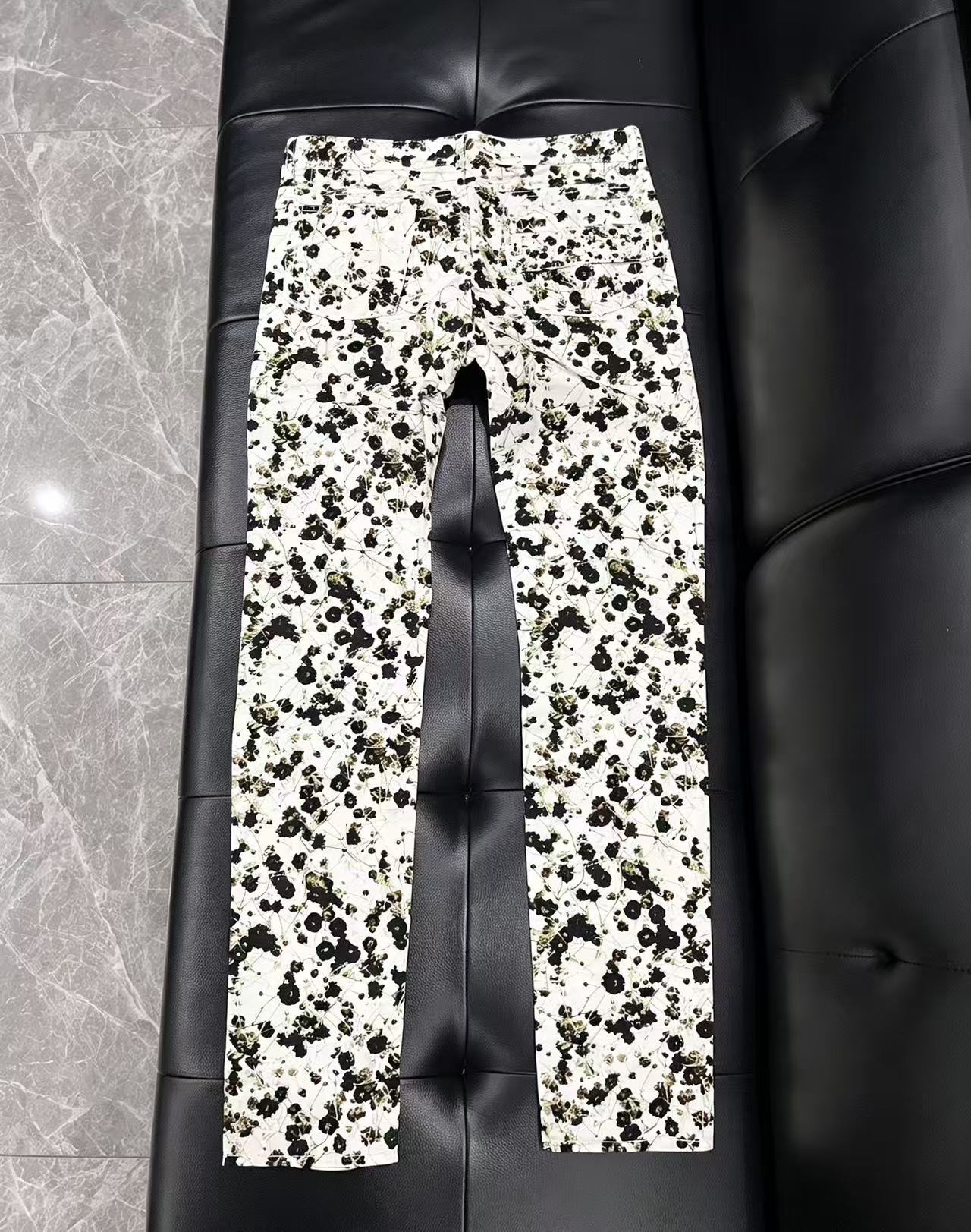 Givenchy 15SS Slim Floral Print Denim