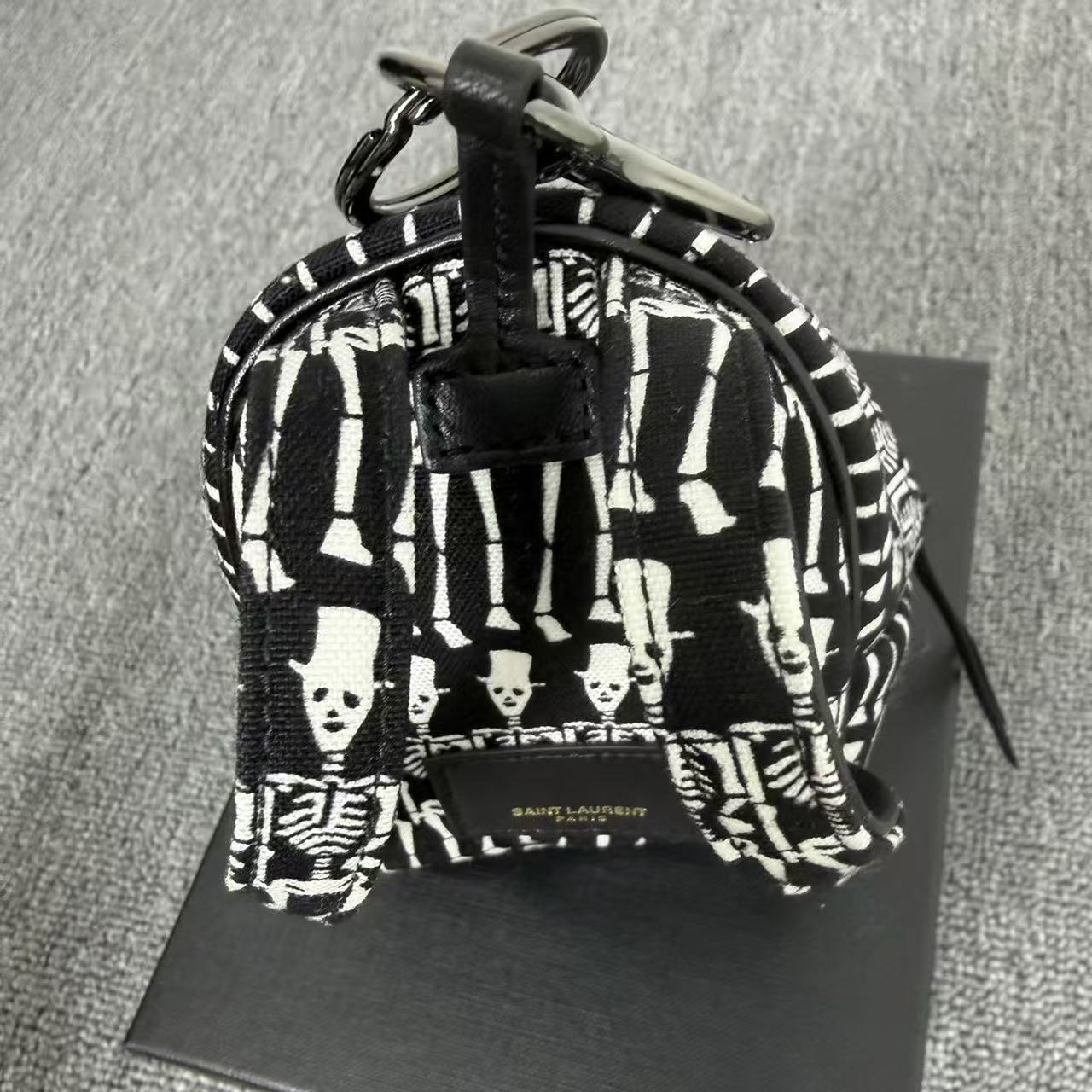 Sani Laurent Skeleton Print Mini Backpack Keychain