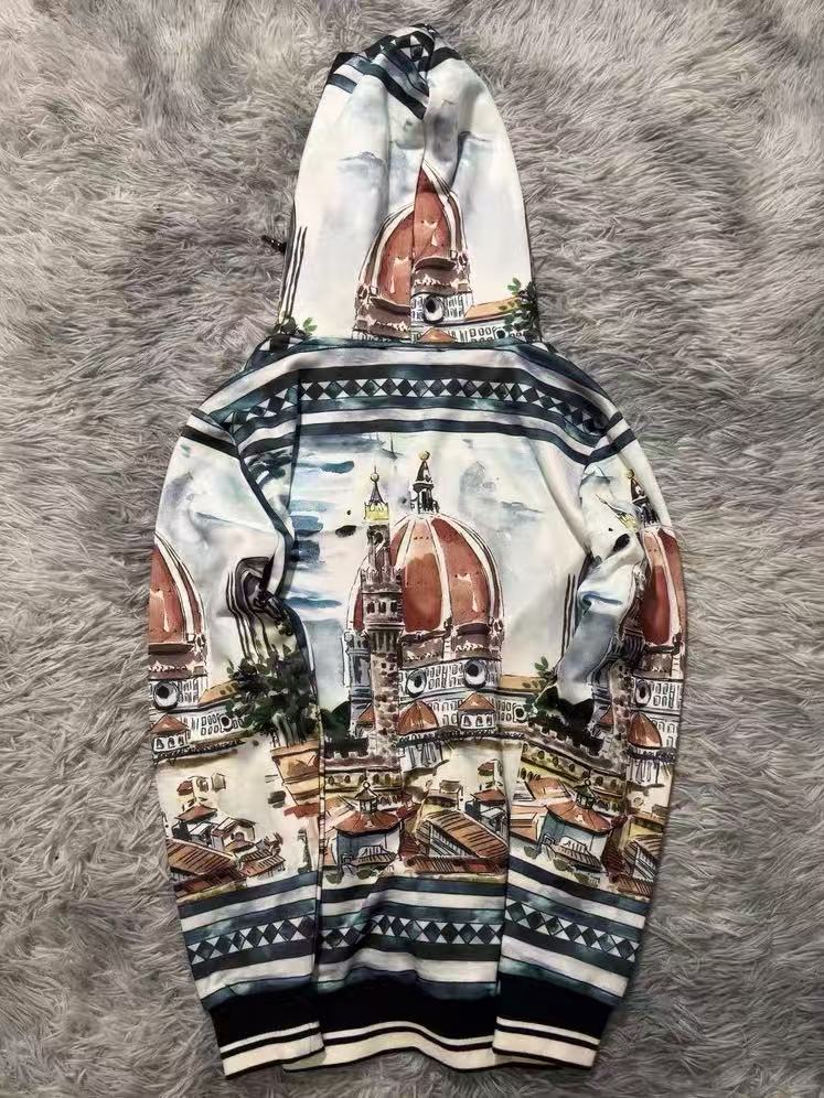 Dolce&Gabbana Watercolor Cityscape Print Hoodie