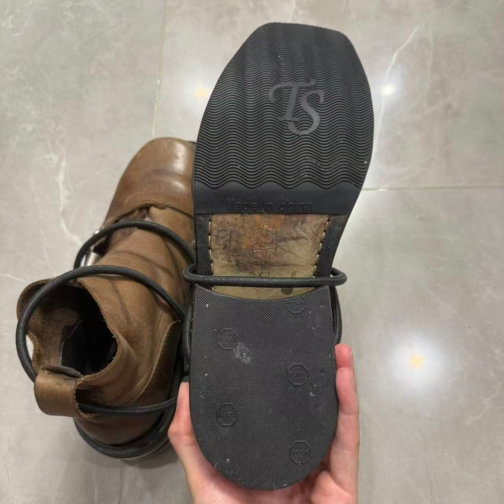 Dirk Bikkembergs 96FW Bungee Cord Metal Heel Boots