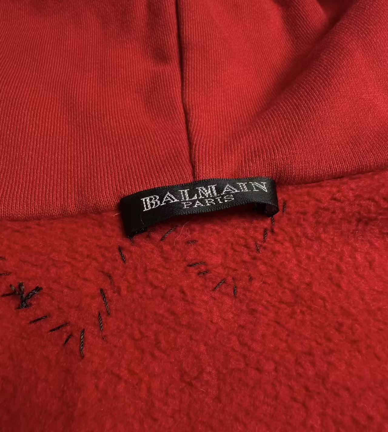 Balmain 11ss tiger graffiti patch vest hoodie
