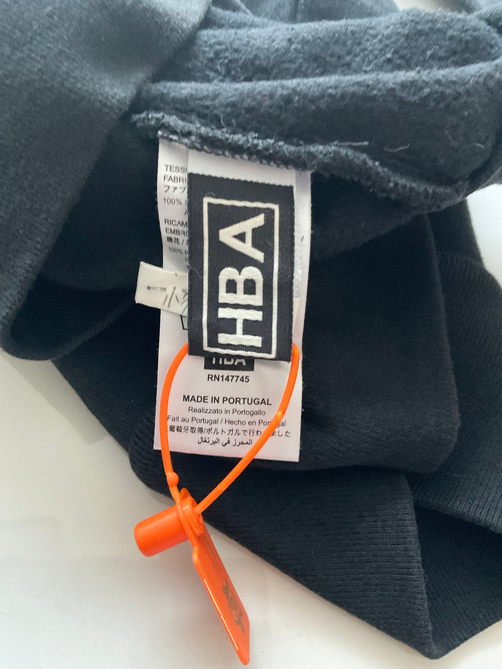 Hood by air bucket logo stitched hoodie