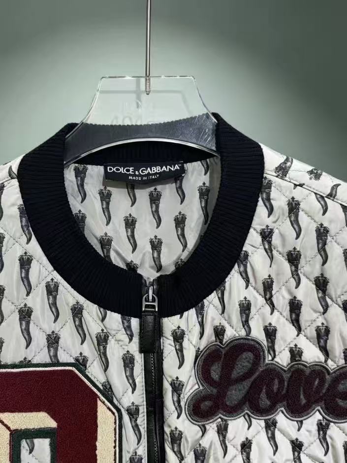 Dolce&Gabbana 15FW Love Family Nylon Embroidered Amore Bomber Jacket