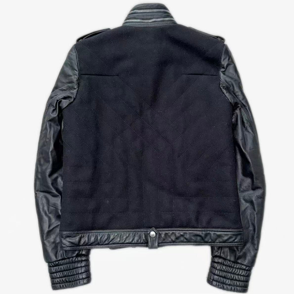 Dior Homme 04AW “VOTC”  Wool Blend Leather Sleeve Jacket