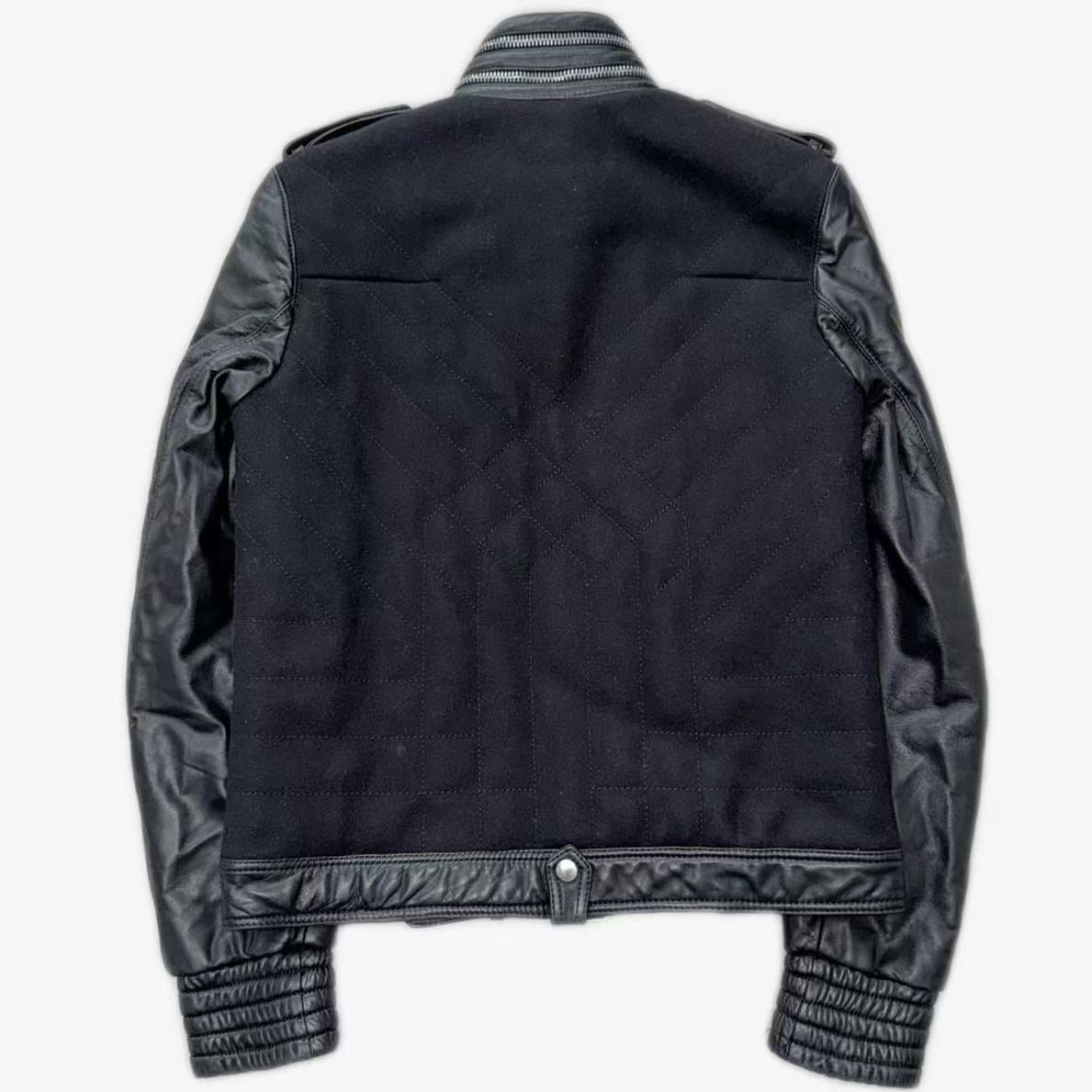Dior Homme 04AW “VOTC”  Wool Blend Leather Sleeve Jacket