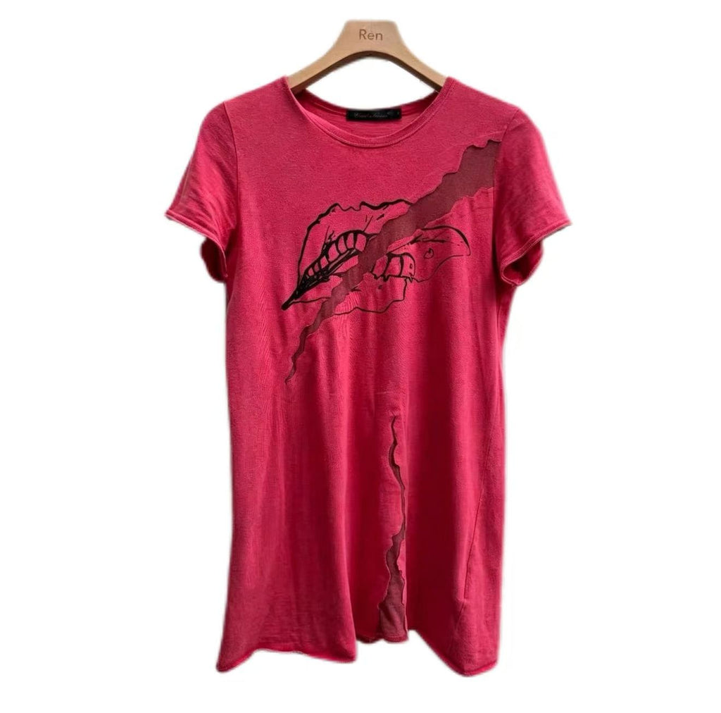 Undercover 05SS Torn Lip Print Tee