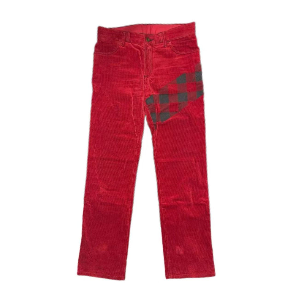 Number Nine 07AW Plaid Print Corduroy Pant