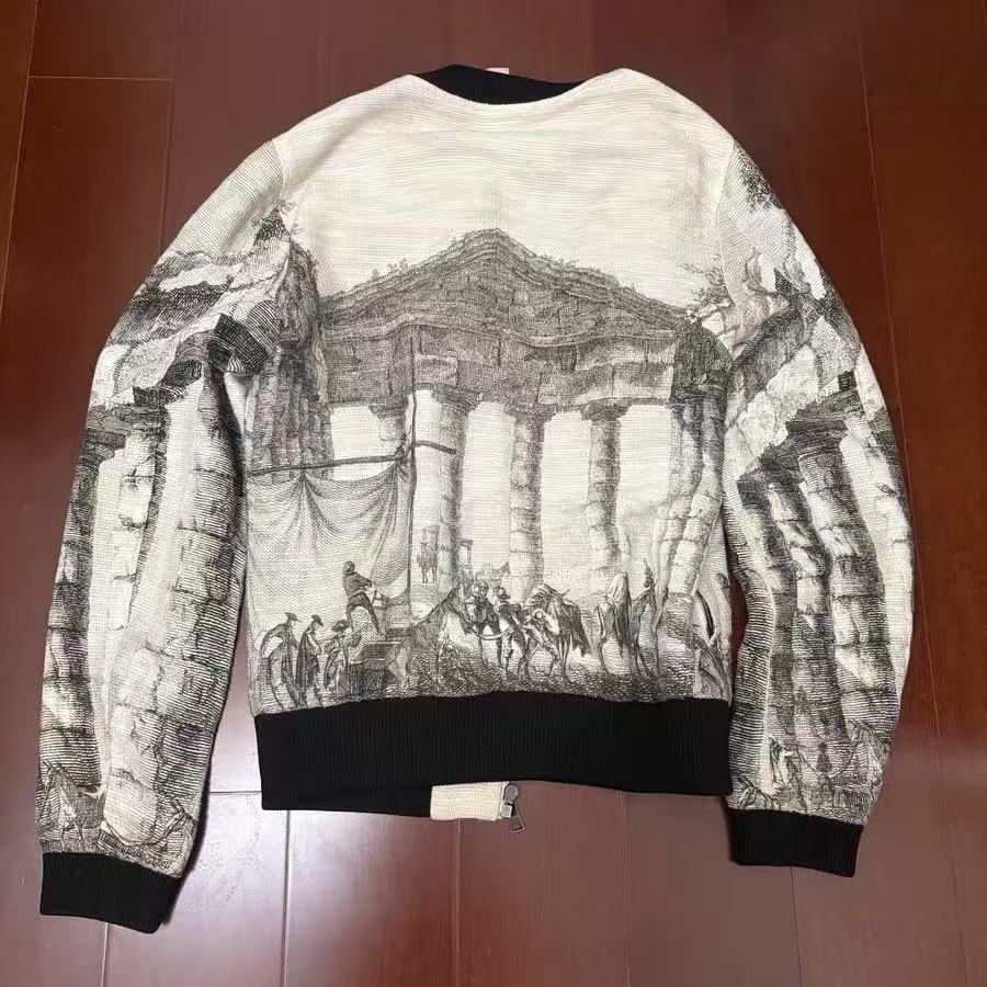 Dolce & Gabbana SS14 Roman Ancient Architecture Print Bomber Jacket