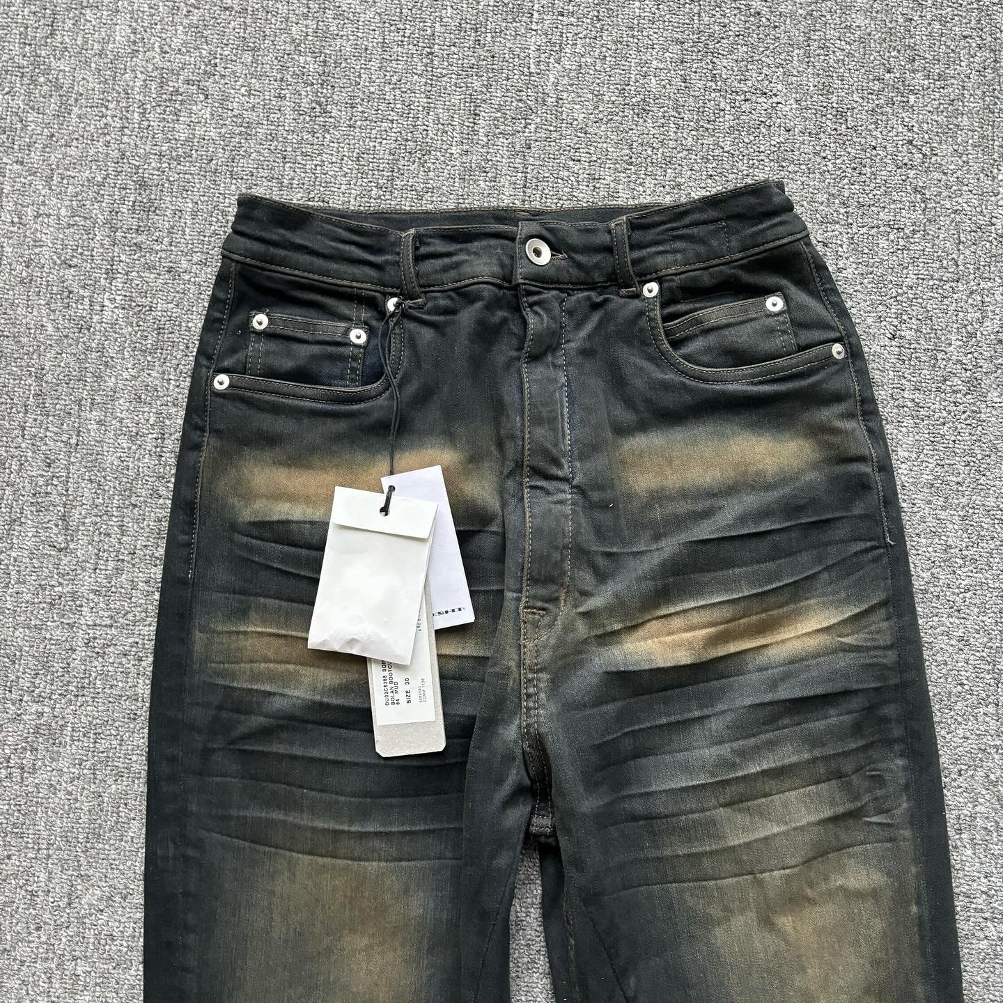 Rick Owen’s bolan bootcut flared denim jeans