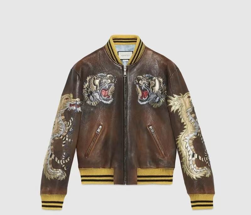 Gucci Tiger Leather Jacket
