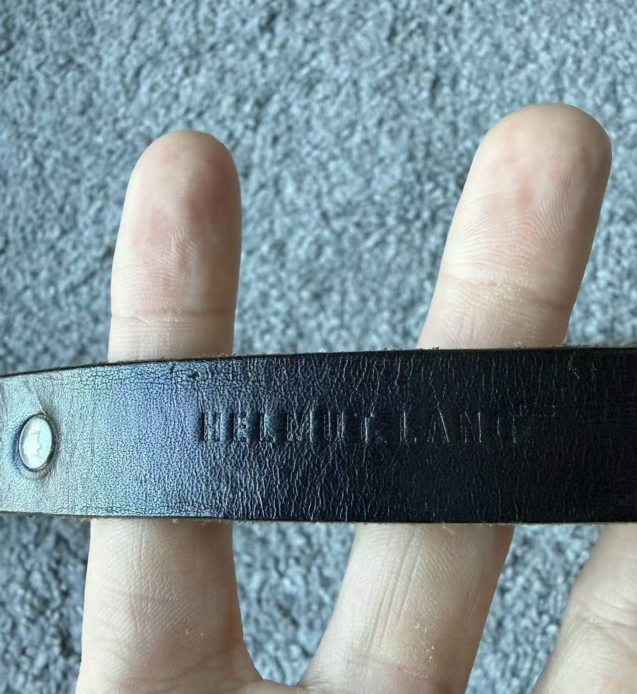 Helmut Lang Archive Military Metal Chain Leather Belt 1999