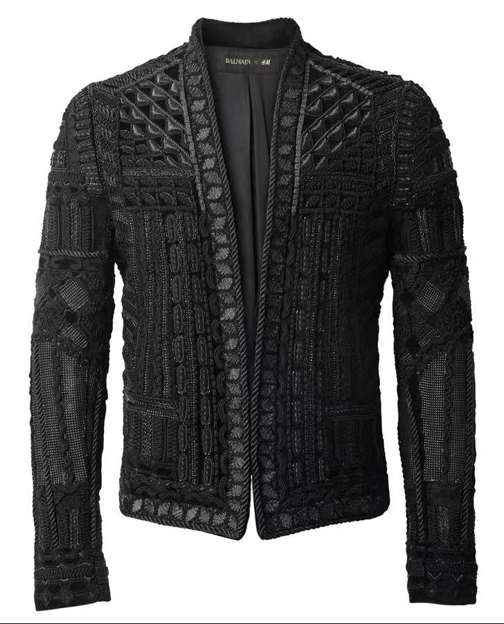 Balmain HM 2015 Embroidered Velvet Jacket