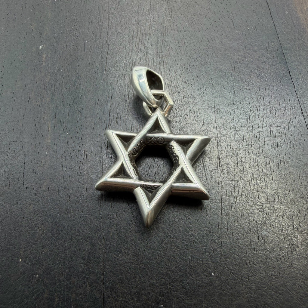 Chrome Hearts Fully Paved Diamond Star of David Pendant