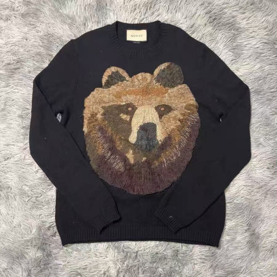 Gucci 2016 Embroidered Bear Sweatershirt