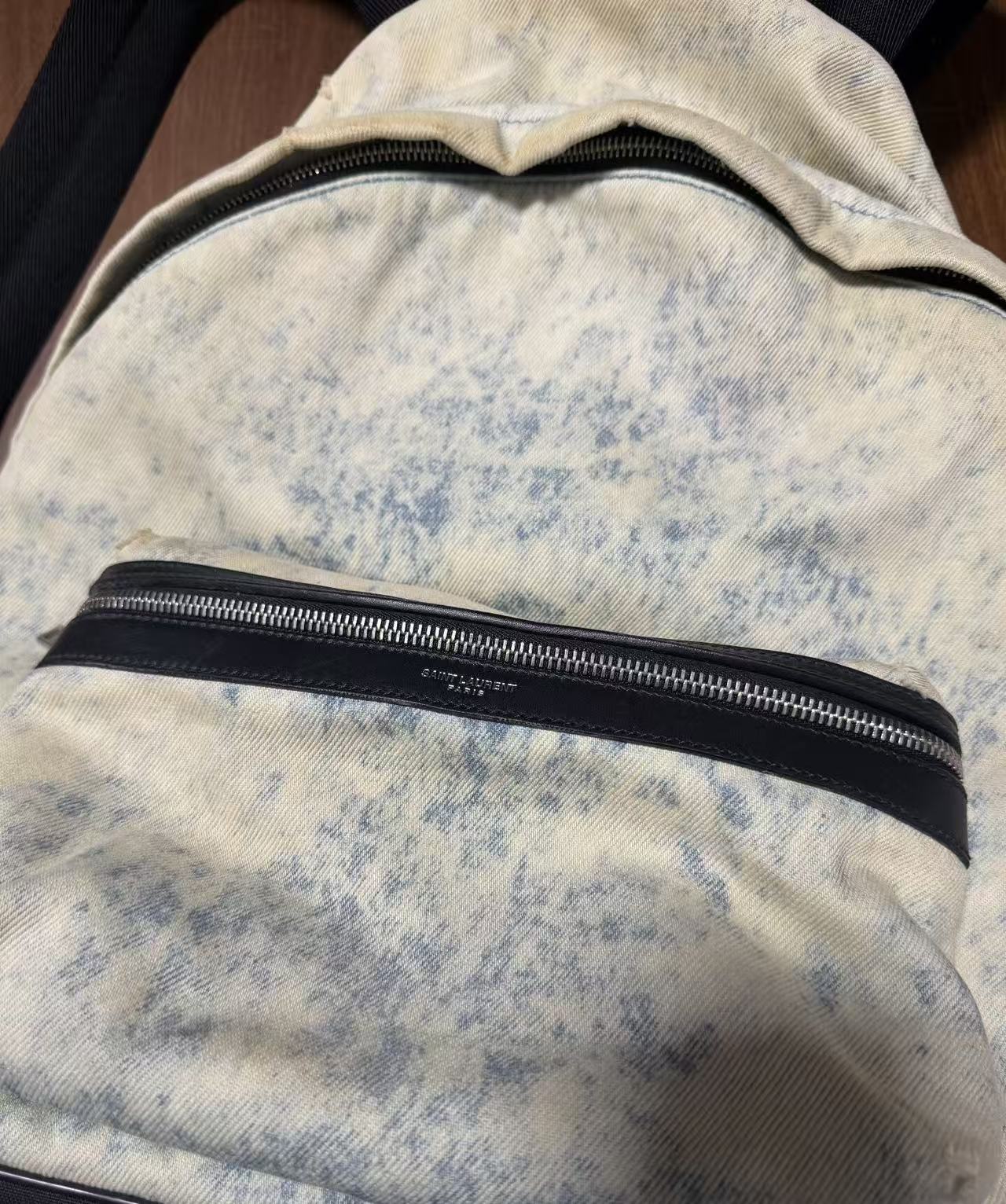Saint Laurent Acid Wash City Backpack