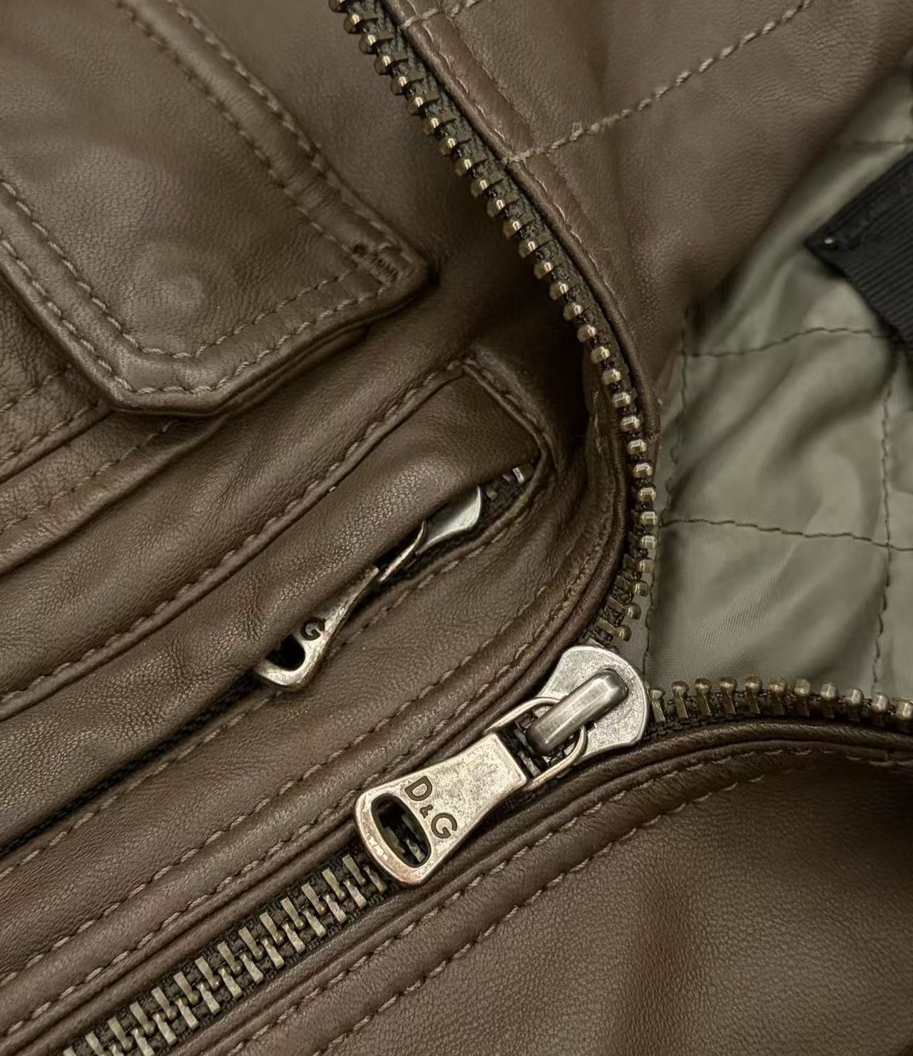 Dolce&Gabbana 08AW Cargo Leather Jacket