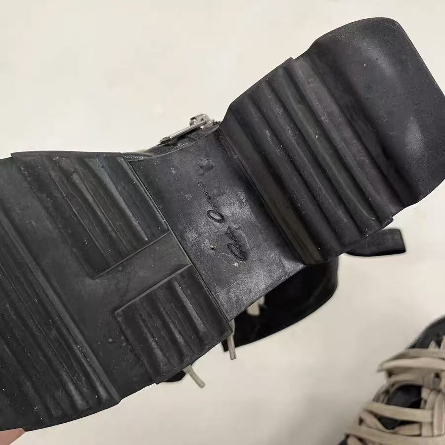 Rick Owens 20SS Magatooth Megalace Army Leather Boots