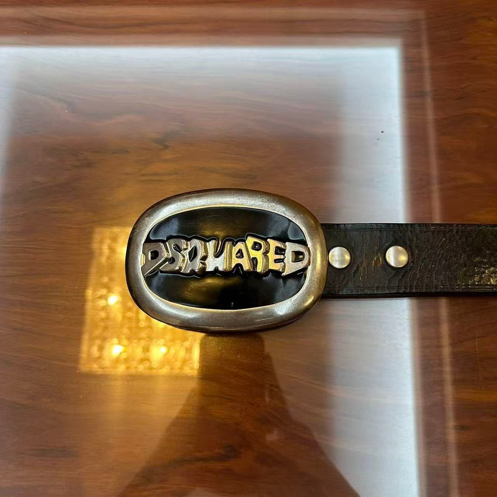 Dsquared2 Logo Buckle Leather Belt