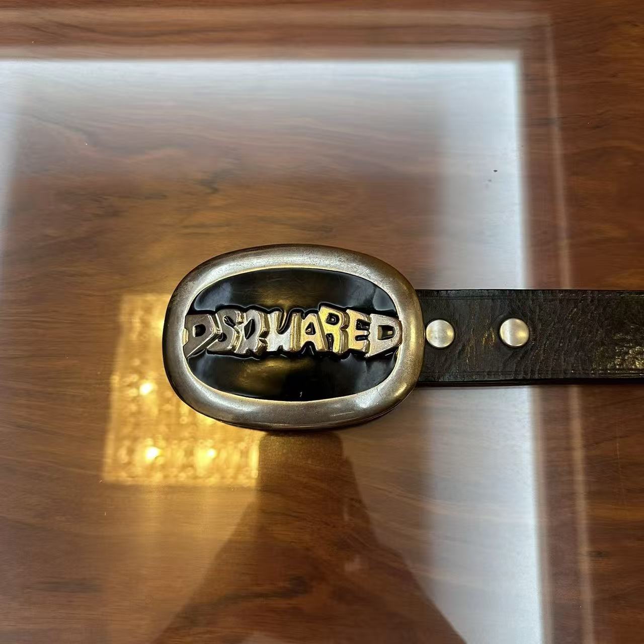 Dsquared2 Logo Buckle Leather Belt