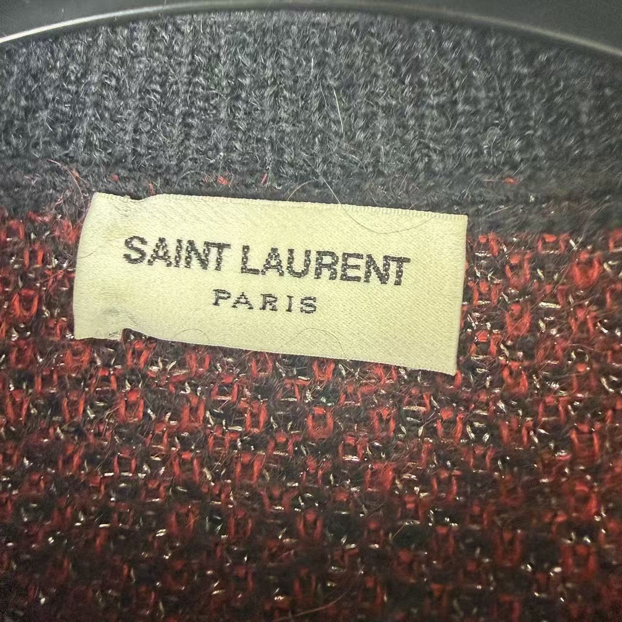 Saint Laurent 17AW Lightning Heart Mohair Sweater