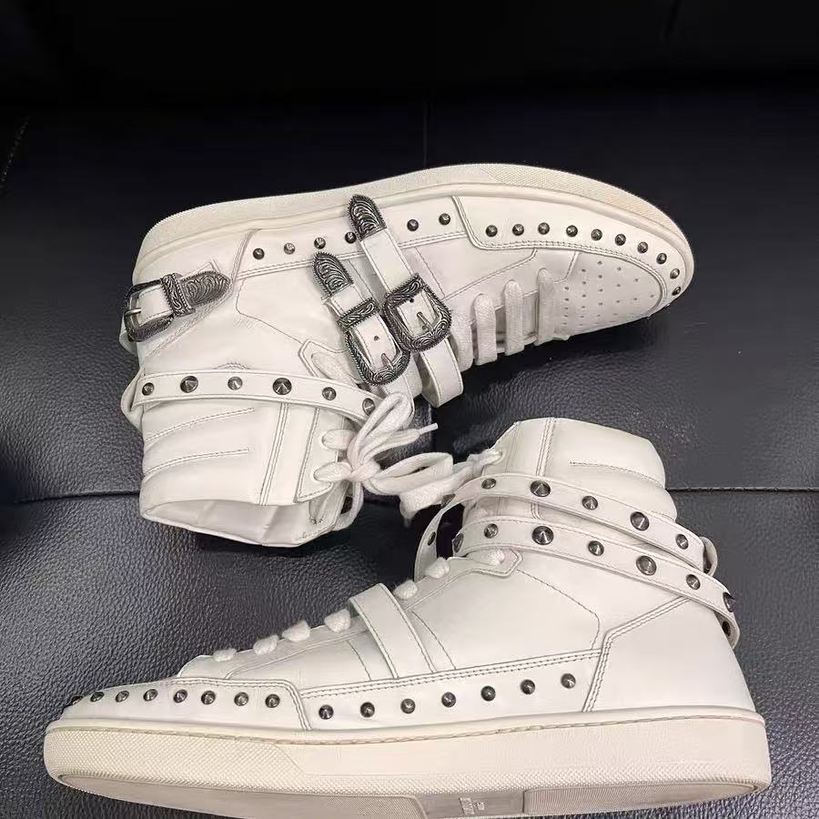 Saint Laurent 14SS SL/08H Studded High Top Sneakers
