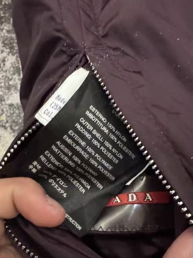 Prada Burgundy Polyester Reversible Jacket