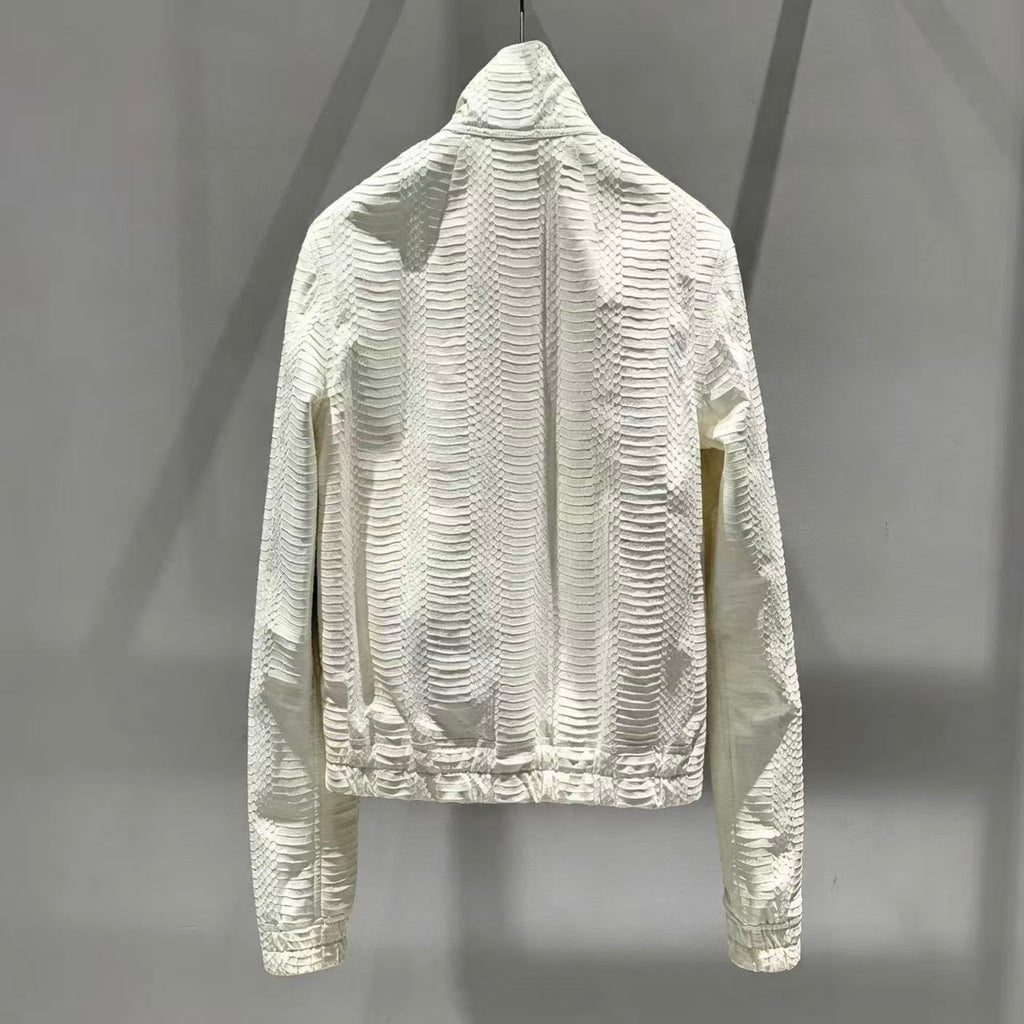 Rick Owens 20SS Tecual Snakeskin Leather Jacket