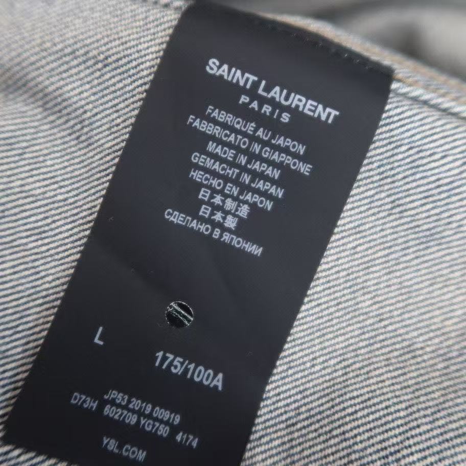 Saint Laurent Destroyed Denim Jacket