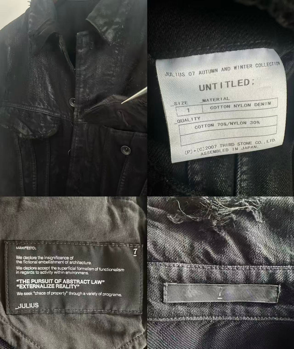 Julius_7 Coated Cropped Jacket