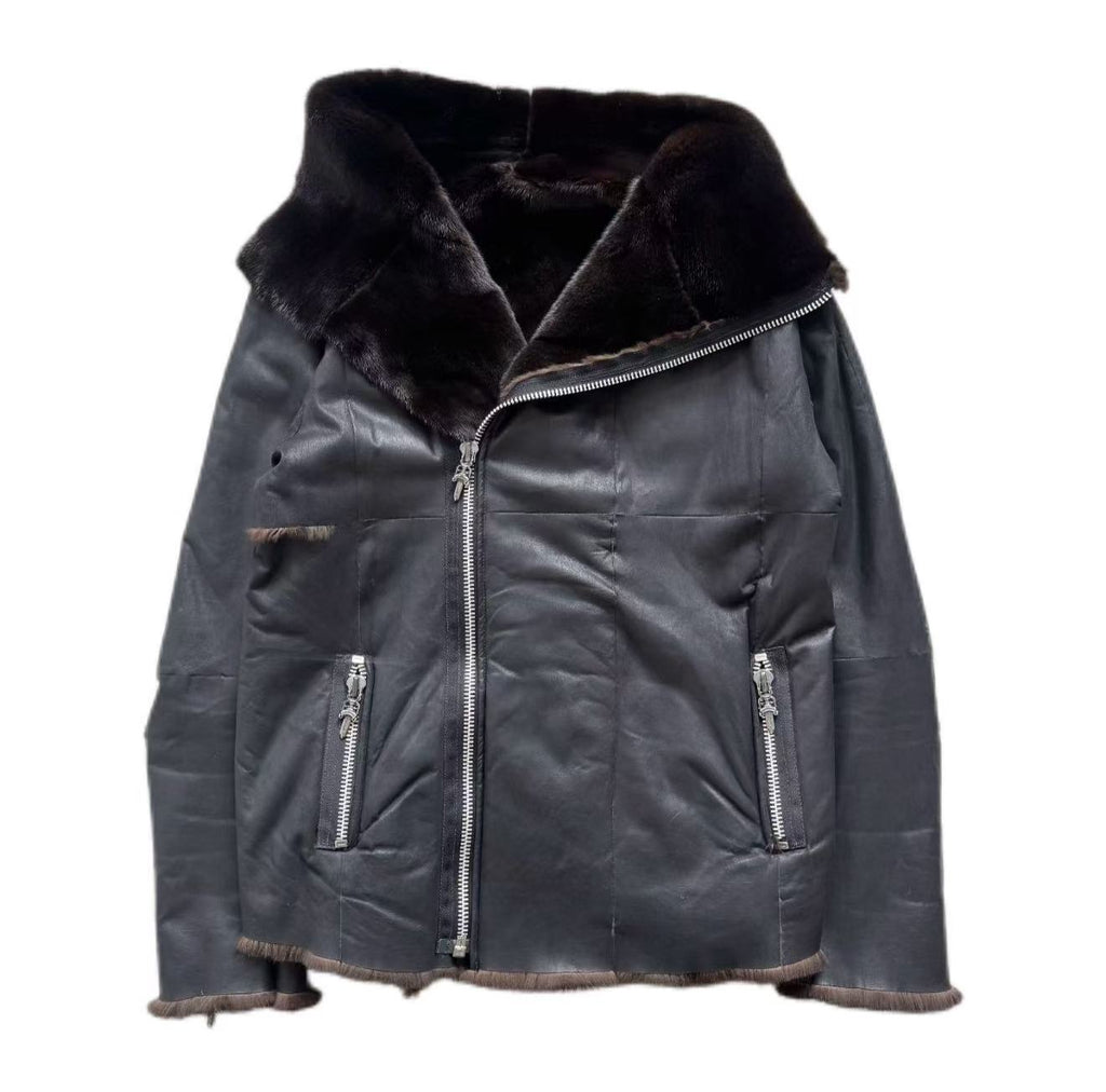 Chrome Hearts x Rick Owens Mink Fur Lined Jacket