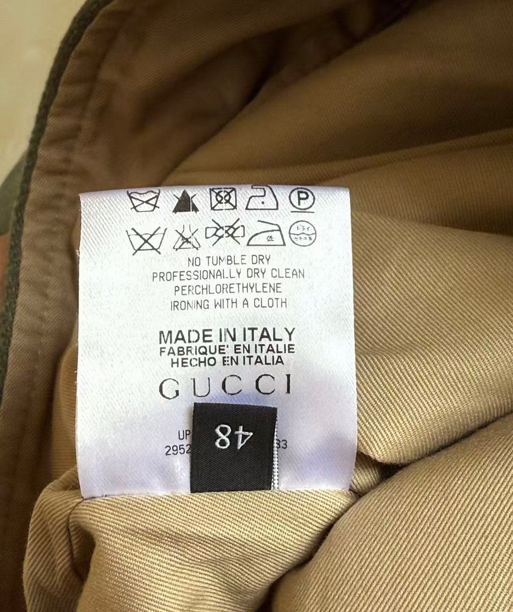 Gucci By Tom Ford Military Cropped Wool Jacket