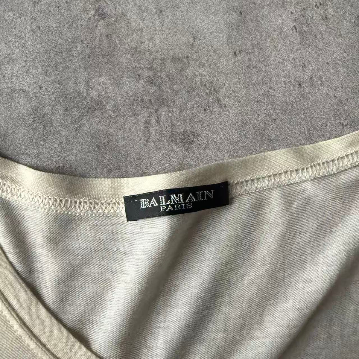 Balmain 12SS Off‑white Ink Wash Butterfly Wing Print Tee