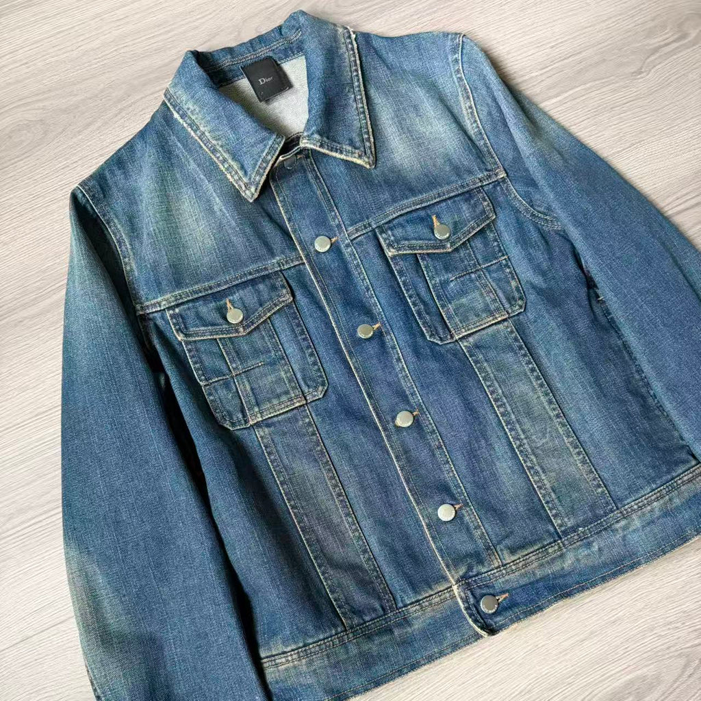Dior Homme 05SS Orange Overdyed Denim Jacket