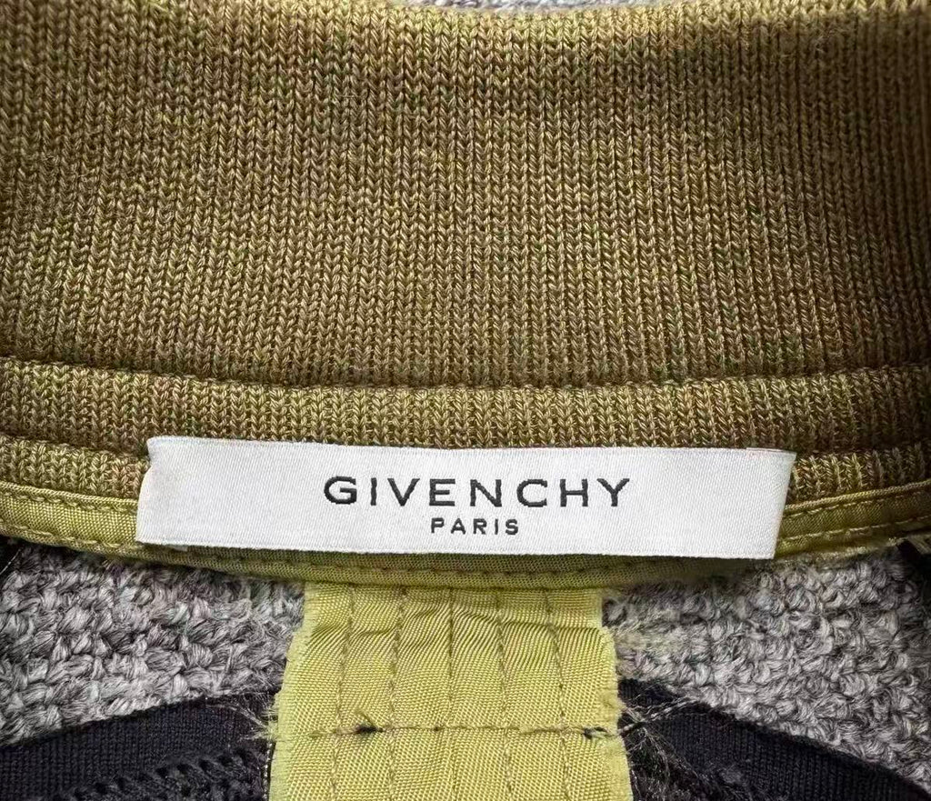 Givenchy Green Cobra Embossed Cut Out Bomber` Jacket