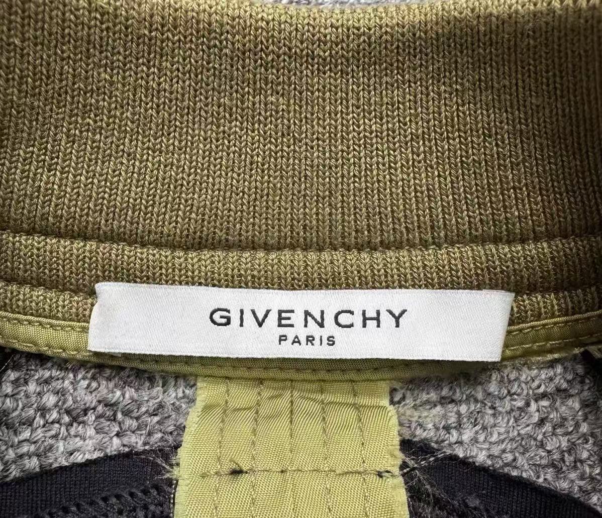 Givenchy Green Cobra Embossed Cut Out Bomber` Jacket