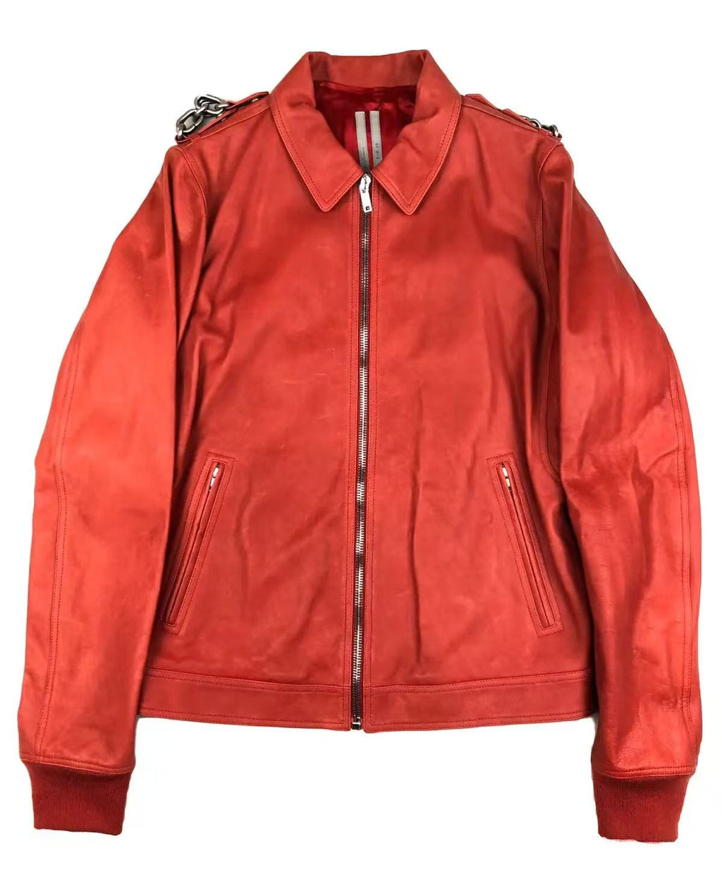 Rick Owens 19FW Larry Red Rotterdam Chain Jacket
