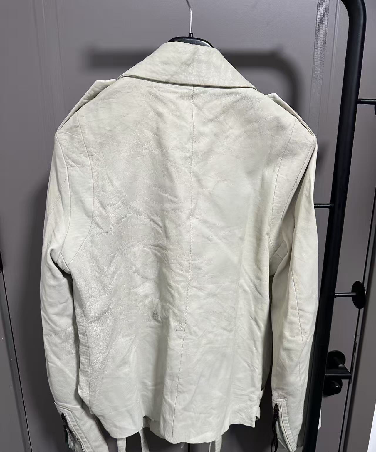 number(n)ine06ss"WELCOME TO THE SHADOW" Leather Jacket