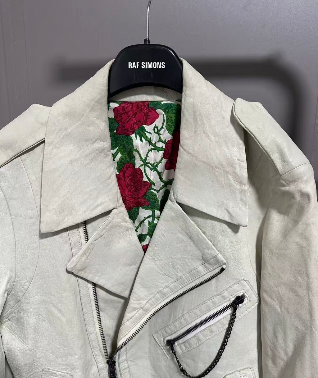 number(n)ine06ss"WELCOME TO THE SHADOW" Leather Jacket