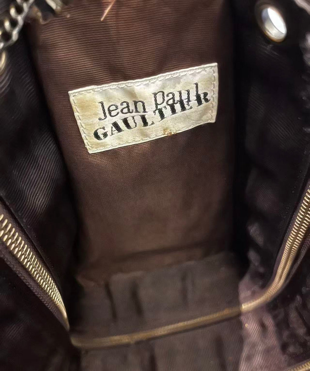 Jean Paul Gaultier Cyber Zip Shoulder Hand Bag
