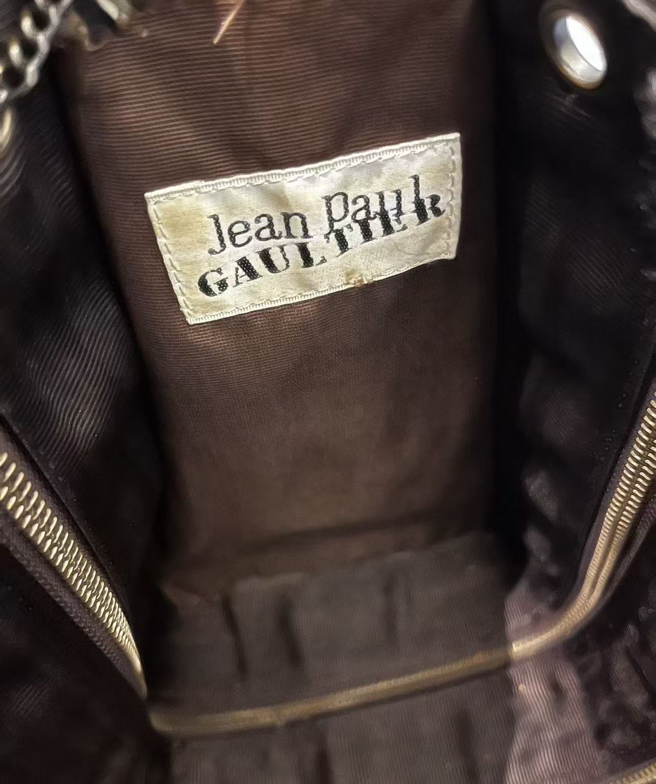 Jean Paul Gaultier Cyber Zip Shoulder Hand Bag