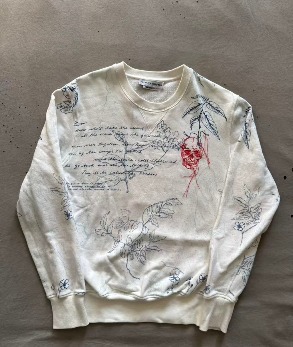 Alexander Mcqueen 17AW Explorer Print and Skull Sweatshirt