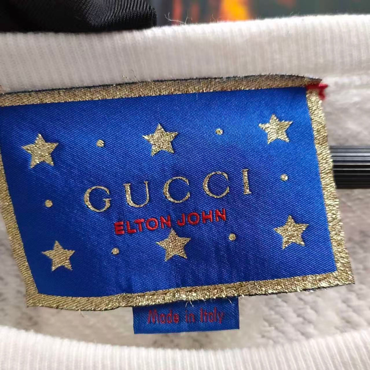 Gucci 19SS Elton John Levon‑Goodbye Eye Print Sweatshirt