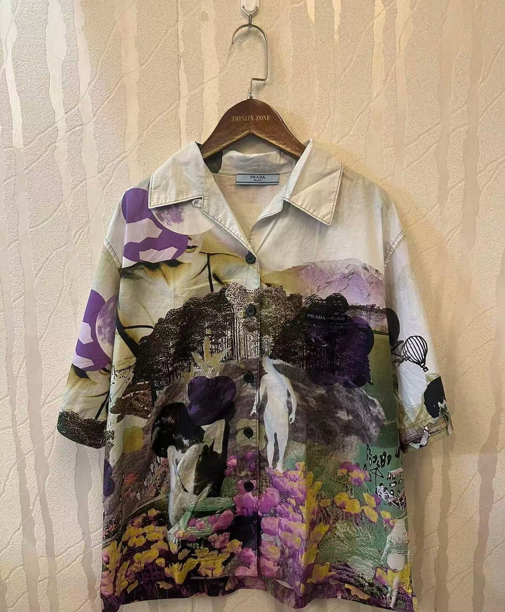 Prada 19ss statue print shirt