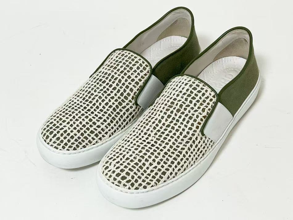 Chanel Fabric Canvas Mesh Slip-On Sneakers